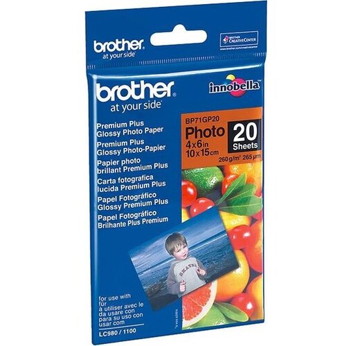 Brother foto papir glossy 10x15 cm, 20 listov 260g/m2, Inkjet BRBP71GP20 Cene