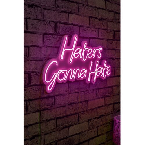 Wallity Dekorativna plastična LED rasveta Haters Gonna Hate Pink Cene