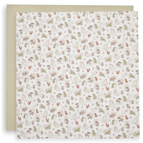 Jollein 2 dijelni set pelena za povijanje 115x115 barn buddies Slike