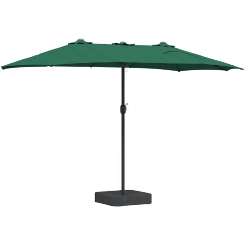  Vrtni suncobran Zelena 385 x 209 x 244 cm tkanina Slike