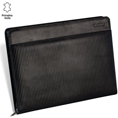 PRINC LEATHER Fascikla sa blokom, Crna Cene