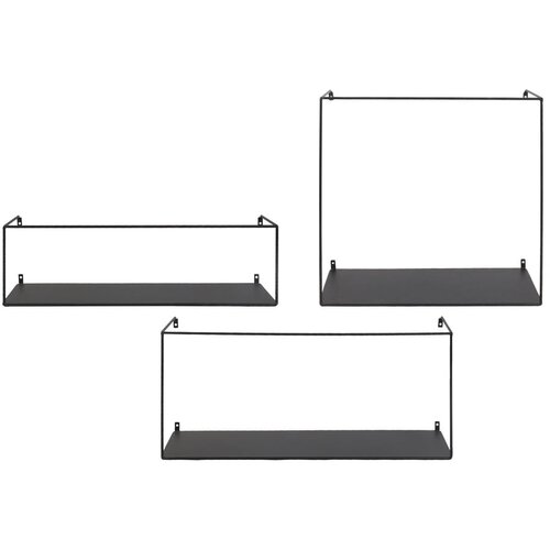 House Nordic Črne kovinske police v kompletu 3 ks 40 cm Ulmo &amp;ndash; Slike