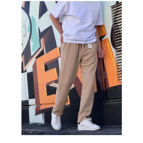 Dewberry 63521 Elastic Waist Mens Baggy Pants-BEIGE Cijene