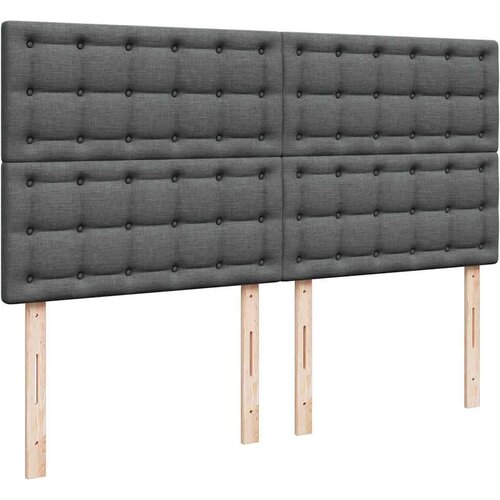 VidaXL Otomanski okvir kreveta s madracima tamnosivi 200x200cm tkanine Slike