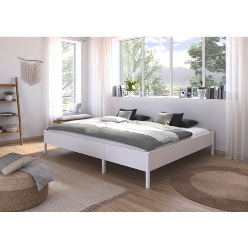Rauch Möbel POSTELJA 240 cm x 200 cm , leseni material bela Cene