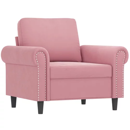vidaXL Fotelj roza 60 cm žamet, (21012660)