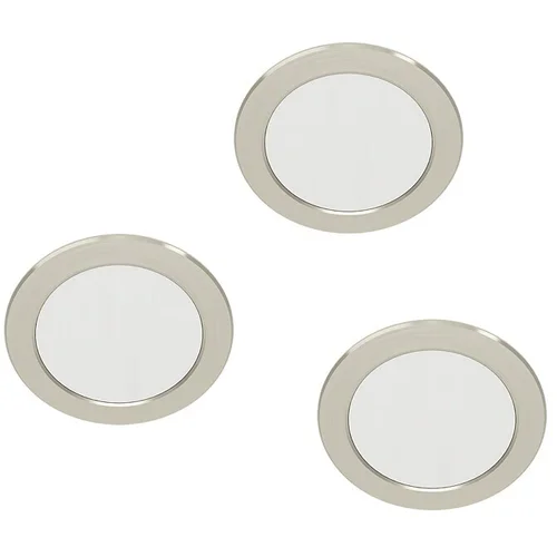 Eglo Set okruglih ugradbenih LED svjetiljki Calogne (3 W, Ø x V: 8,6 x 4 cm, Nikl)