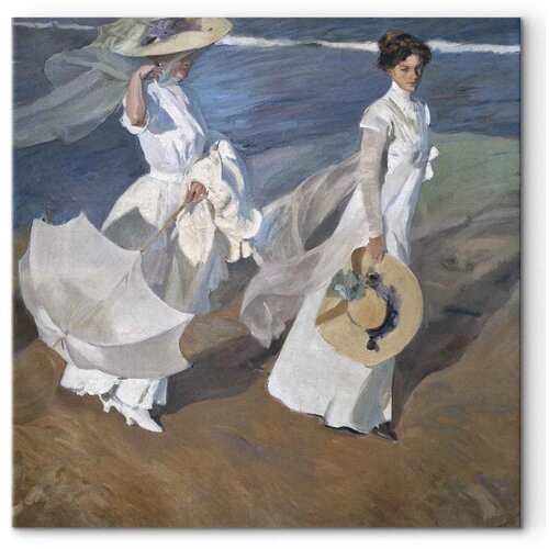  Slika - Joaqu&amp;iacute;n Sorolla y Bastida &amp;ndash; Strolling along the Seashore 40x40 Standard Slike