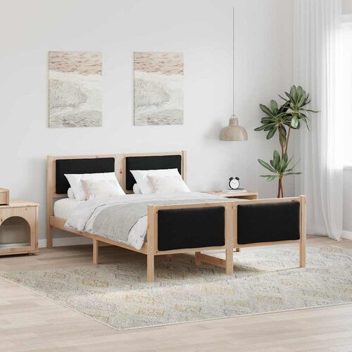 vidaXL Krevetna konstrukcija s uzglavljem Crna 140 x 190 cm tkanina Cijene