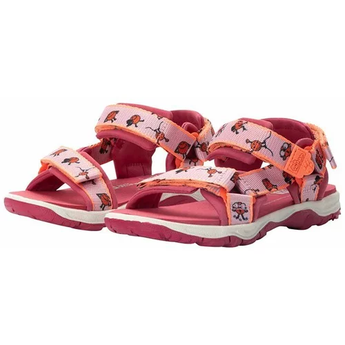Jack Wolfskin Otroški sandali SMILEYWORLD roza barva