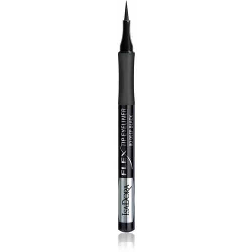 IsaDora Flex dolgoobstojen flomaster za oči odtenek 80 Deep Black 1 ml