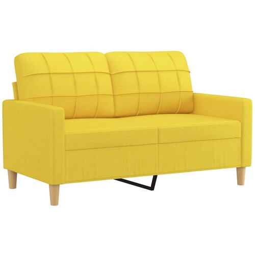 Maison Chic Dvosed kavč - Sofa - Kanape svetlo rumen 120 cm blago, (21727401) Cene