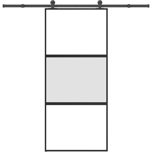 vidaXL Klizna vrata s priborom 90 x 205 cm kaljeno staklo i aluminij Cene