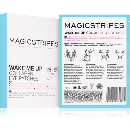 MAGICSTRIPES Wake Me Up Collagen Eye Patches kolagenska maska za područje oko očiju protiv znakova umora 5 kom Slike