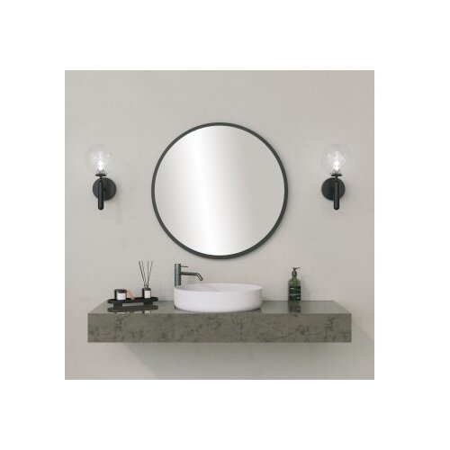 Hanah home yuvarlak mirror - black black decorative mirror Slike