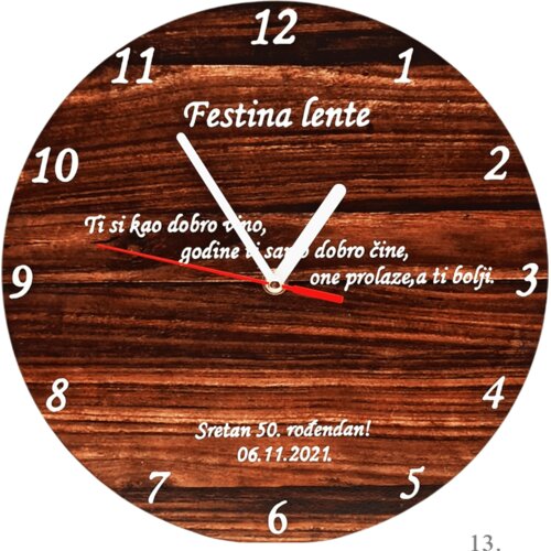  Personalizirani unikatni zidni satovi – poklon za rođendan, prijatelje i obitelj - 13. - 1711 Cene