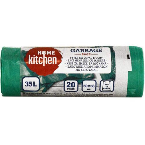 HOME KITCHEN Kesa za djubre sa ruckom zelena 35l Cene