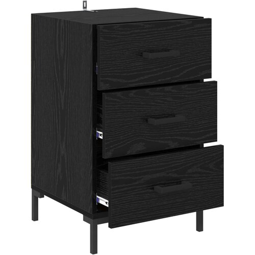  Noćni ormar Crni hrast 40 x 40 x 66 cm Konstruirano drvo Slike