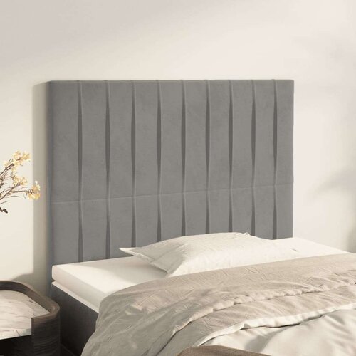  Uzglavlja 2 kom svjetlosiva 100x5x78/88 cm bar&amp;scaron;unasta Slike