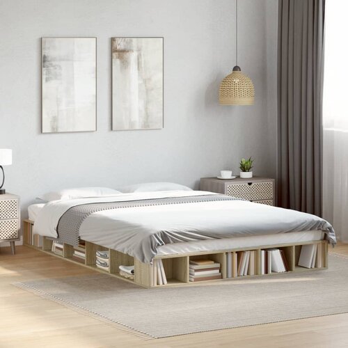 Furnova Posteljni okvir sonoma hrast 140x200 cm inženirski les, (21934976) Slike