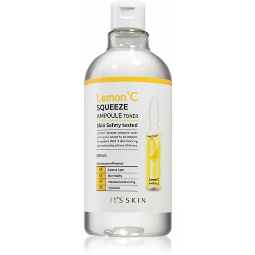 It'S Skin Lemon' C Squeeze eksfolijacijski tonik za čišćenje za sjaj i hidrataciju 500 ml