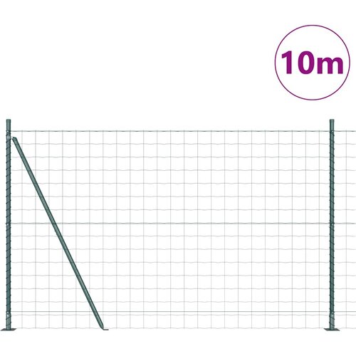 Euro Ograđivanje s Betonskom Bazom 10 x 1,5 m Zelena Mreža Slike