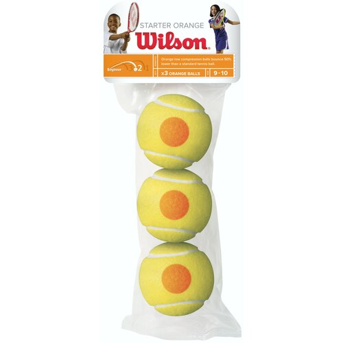 Wilson starter orange 3 pack, lopta za tenis, žuta WRT137300 Slike