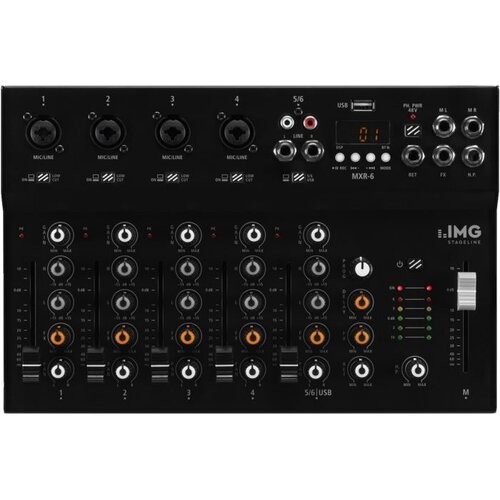 Monacor MXR-6, 6 kanalna me&amp;scaron;alna miza z USB / Bluetooth predvajalnikom - - Audio-Kondric Slike