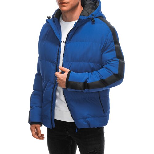 Edoti Men's quilted winter jacket - blue Slike