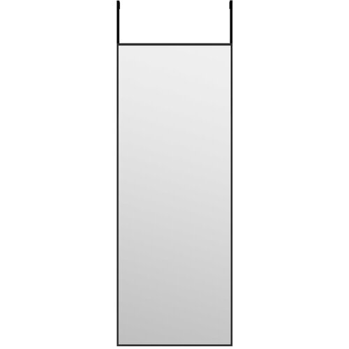  Ogledalo za vrata crno 30x80 cm od stakla i aluminija Slike