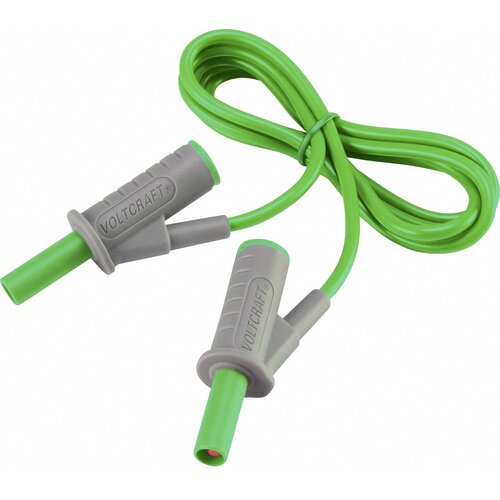 Voltcraft Visokofleksibilni varnostni merilni kabel [lamelni vtič 4 mm - lamelni vtič 4 mm] 1 m zelene barve MSB-501 10 A, (20422700) Cene