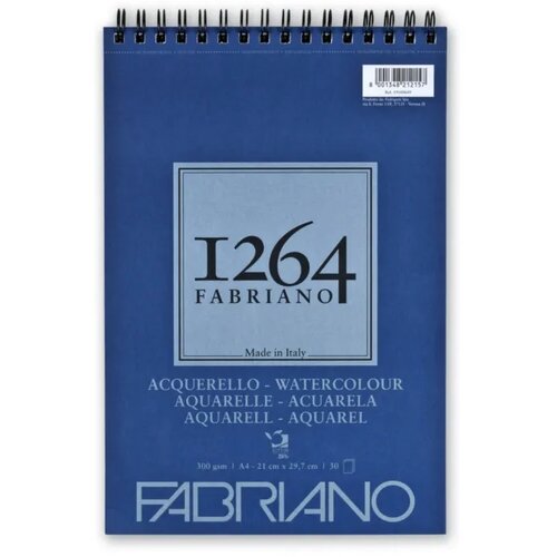 Fabriano blok 1264 watercolour 21x29,7 (a4) 300g 30l spiralni top side 19100649 Cijene