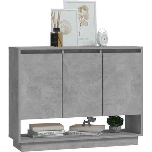  Komoda siva boja betona 97x31x75 cm od konstruiranog drva Slike