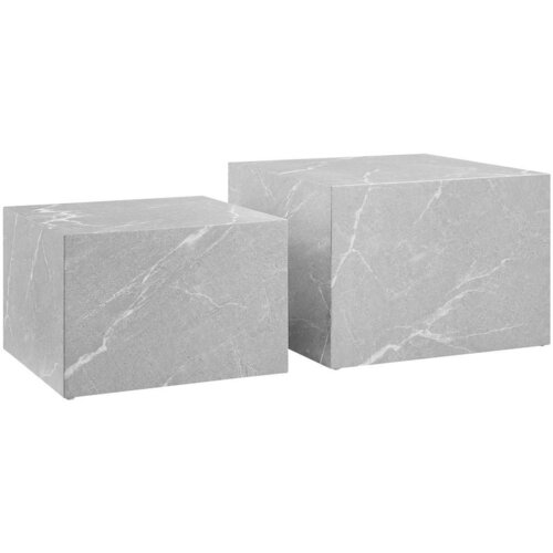 Livetastic Set Klubskih Mizic Marble, Siva, 2-Delni Cene