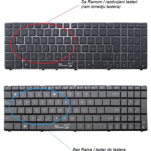 Xrt Europower tastatura za laptop asus K53E K52 X55 X54 X55A razdvojeni tasteri Slike