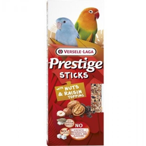 Versele-laga exotic poslastica za ptice Prestige sticks Nuts&Raisin Topping 60g Cene