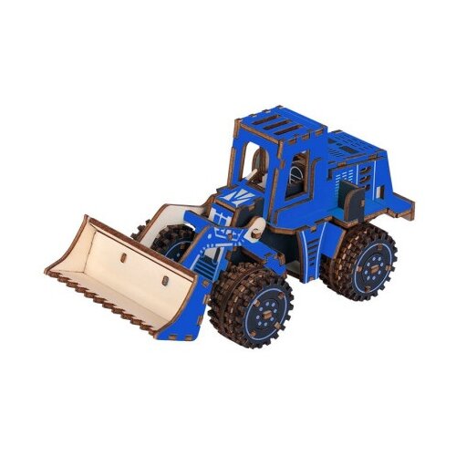  Čarolijashop 3d drvena slagalica - Plavi buldožer ( 332) Slike
