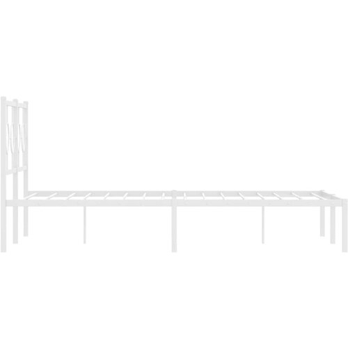  Metalni okvir za krevet s uzglavljem bijeli 140 x 200 cm Slike