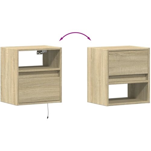  Zidni TV ormarić LED boja hrasta sonome 41x31x45 cm Slike
