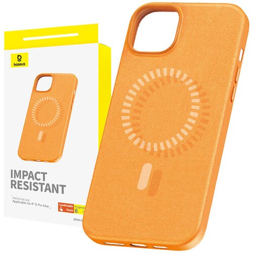 Baseus Magnetno ohišje za telefon iPhone 15 ProMax serije Fauxther (oranžno), (20833758) Cene