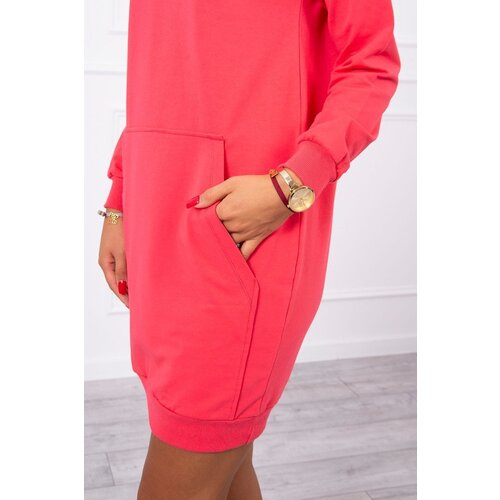 Kesi Fuchsia dress with a hood Slike