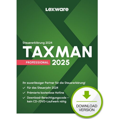LEXWARE TAXMAN Professional 2025 - 1 Device, 1 Year - ESD-DownloadESD&amp;quot; Slike