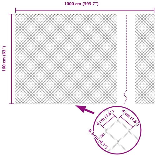 VidaXL Ograda od čelične žice siva 1.6x10 m Slike
