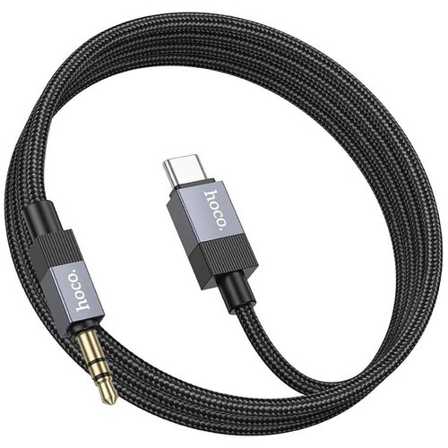 Hoco. Audio AUX kabel Jack 3.5 mm (mu&amp;scaron;ki) na USB C (mu&amp;scaron;ki) 1 m UPA32B crni Slike
