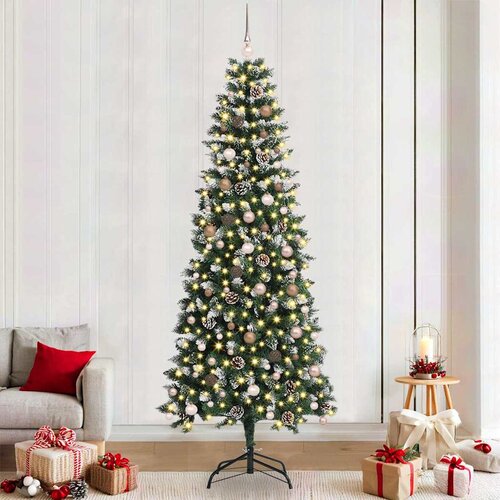 vidaXL Umestno božično drevo med 300 LED Zelena 96 x 96 x 240 cm Cene