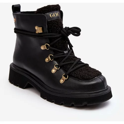 Kesi Women's leather shoes Trapper GOE Black