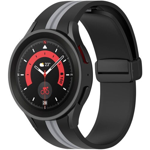 AVIZAR pa&scaron;ček  za samsung galaxy watch 5 / 5 pro / 4 classic / 4 bicolor silicone - ?rn / siv, (5000039250) Cene