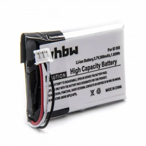 VHBW Baterija za Philips ID 555, 500 mAh