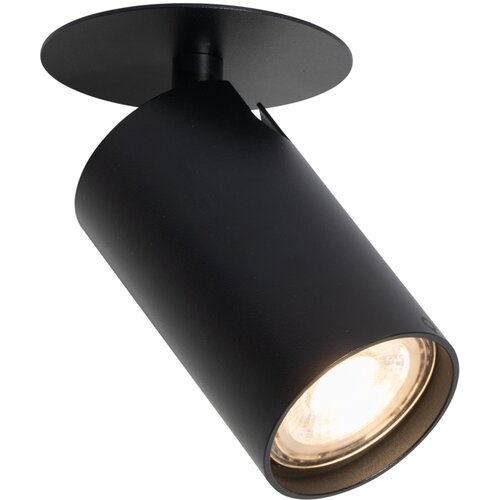 QAZQA Moderni vgradni reflektor črn GU10 50 mm - Chels Cene