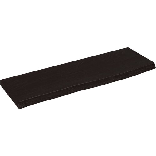 Maison Chic Stenska polica - Viseča Polica temno rjava 60x20x2 cm trdna hrastovina, (21784872) Cene